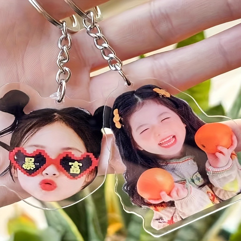 맞춤형 커플 사진 및 텍스트 키체인, 개인 맞춤 아크릴 - 3D Printing Custom 리뷰 및 가격